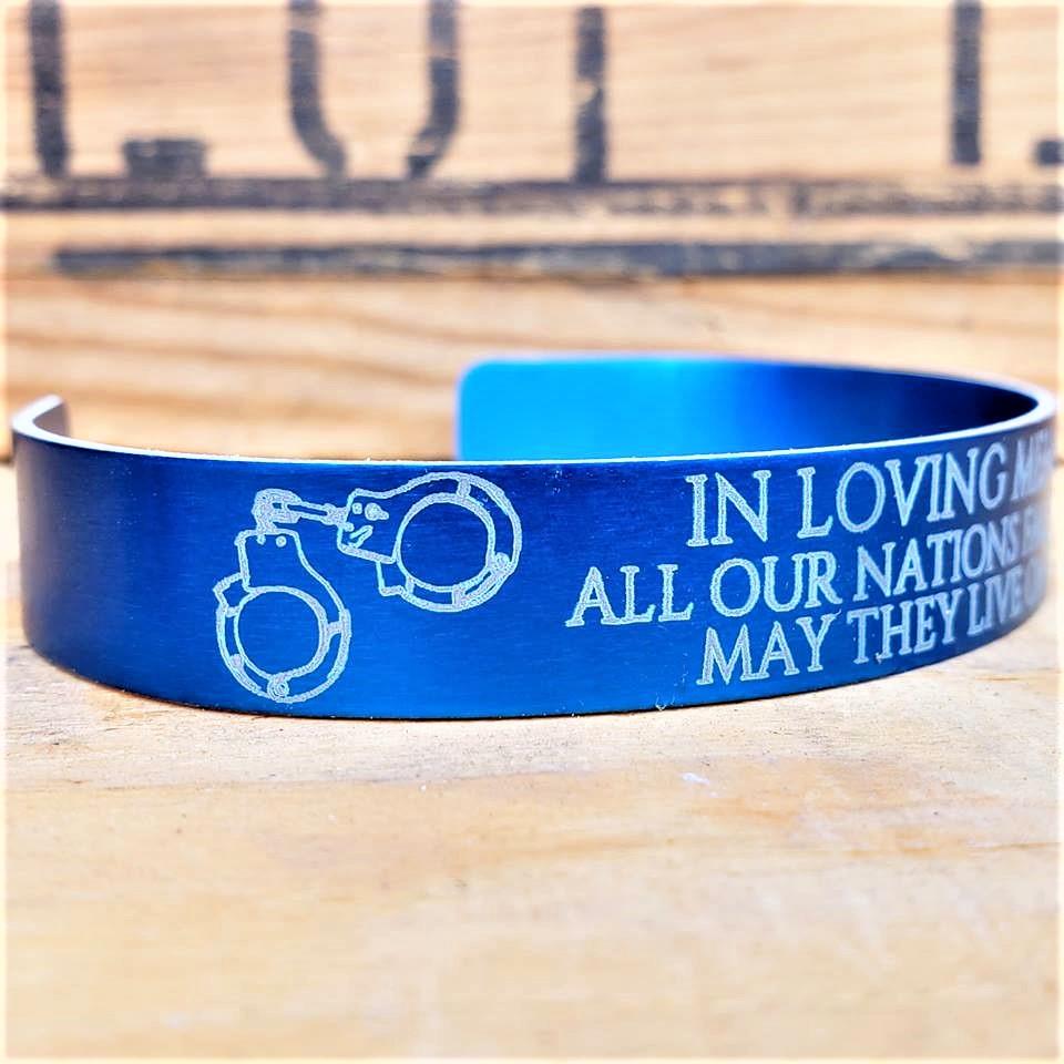 Back The Blue Memorial Bracelet - Image 5