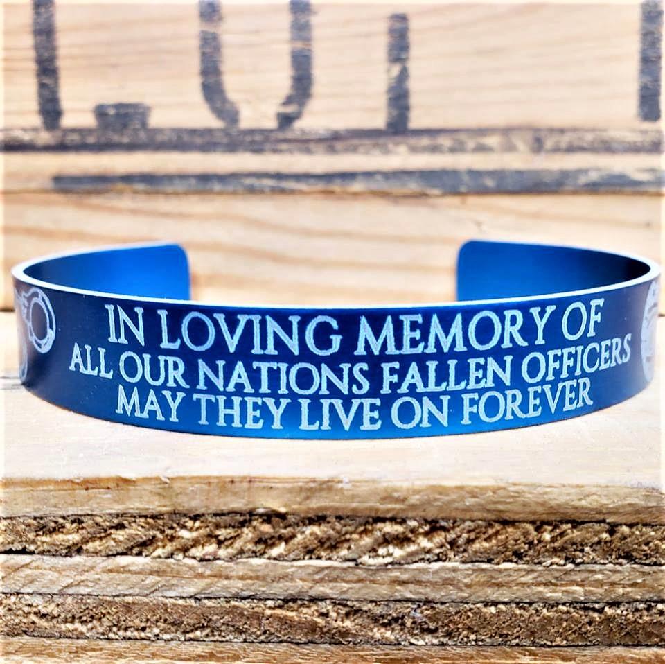 Back The Blue Memorial Bracelet - Image 6