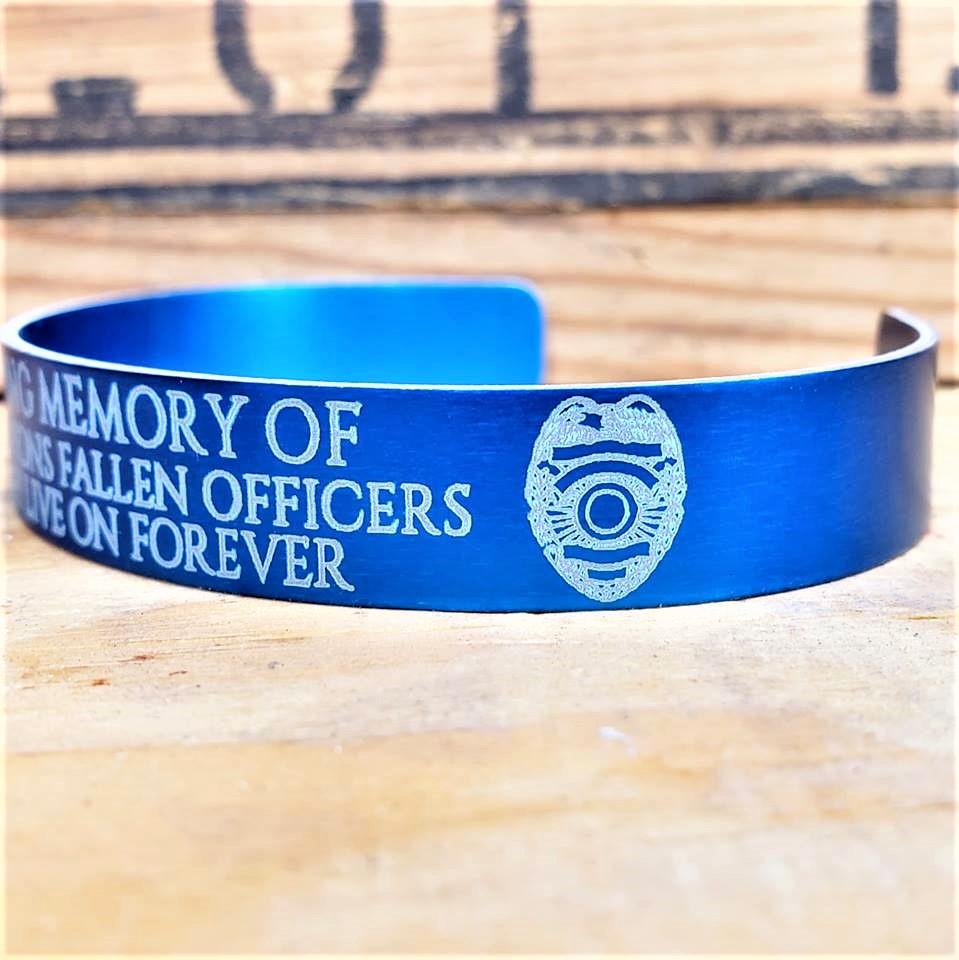 Back The Blue Memorial Bracelet - Image 7