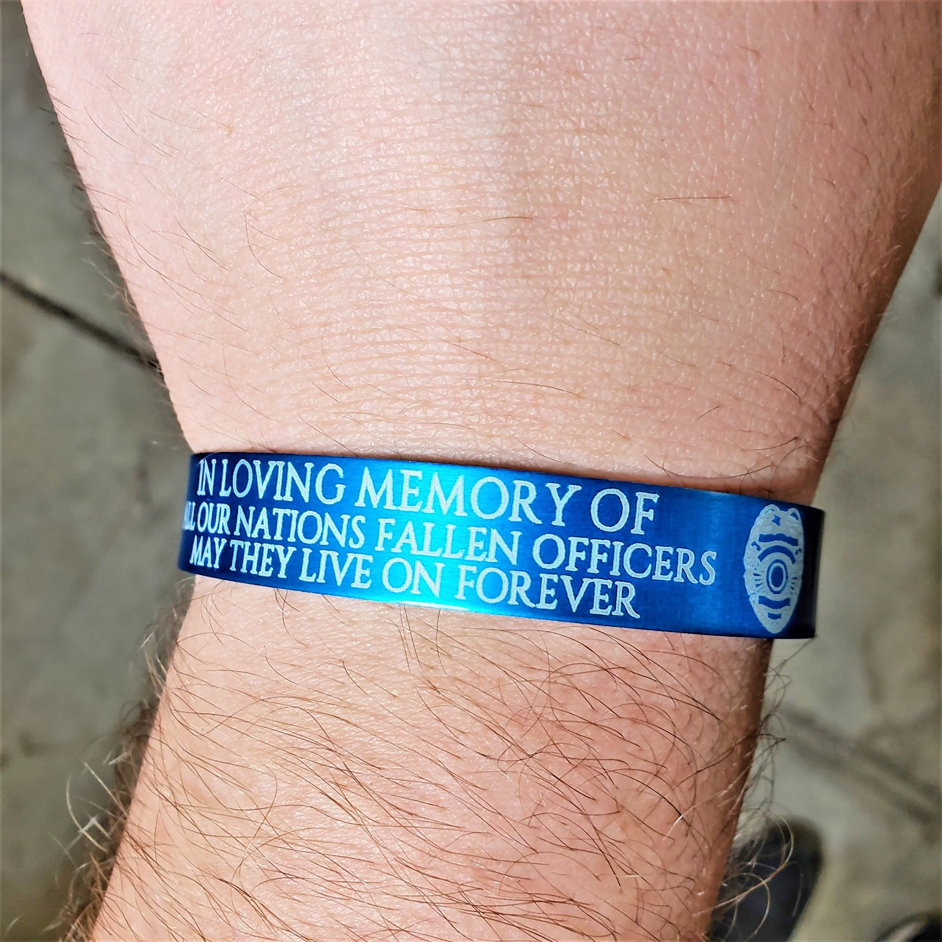 Back The Blue Memorial Bracelet - Image 9