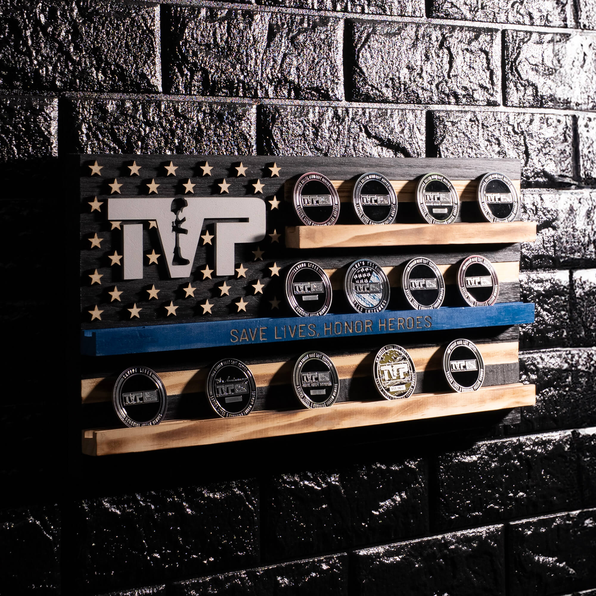 T.V.P. American Flag Challenge Coin Display - Image 12