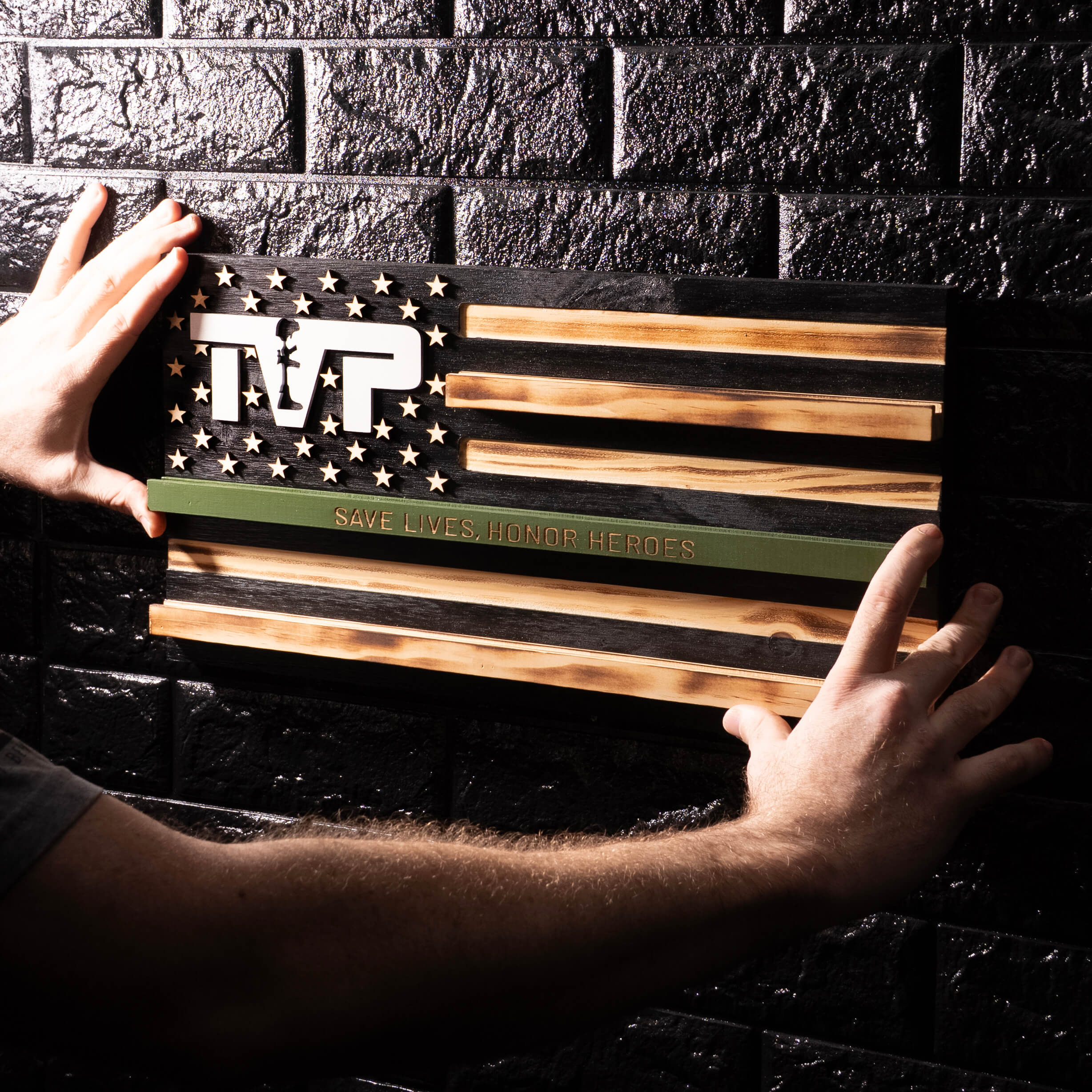 T.V.P. American Flag Challenge Coin Display - Image 4