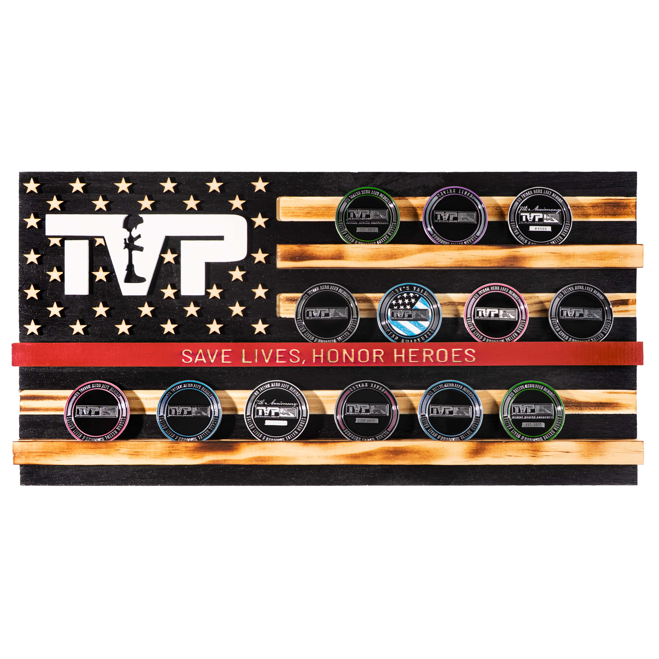 T.V.P. American Flag Challenge Coin Display - Image 5