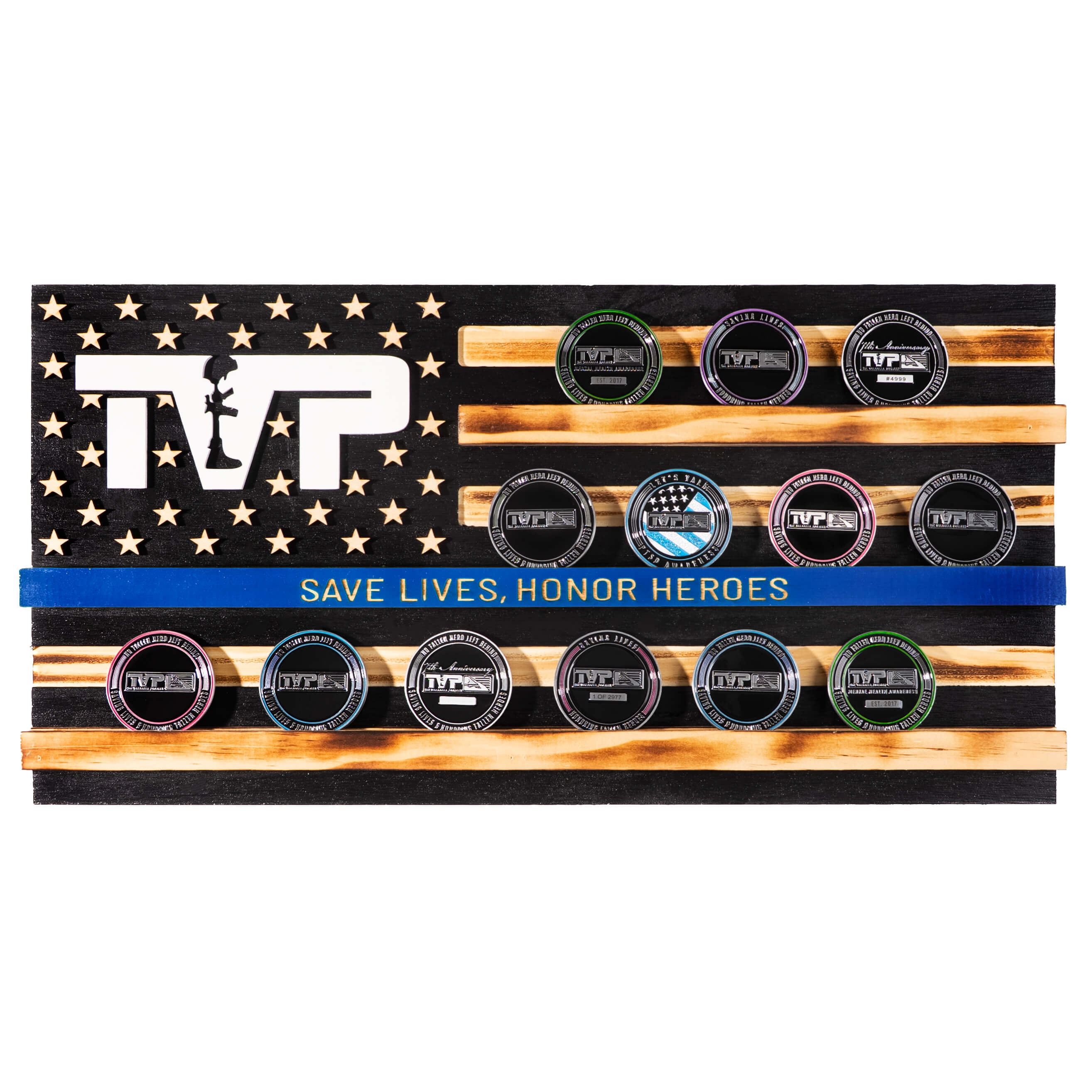 T.V.P. American Flag Challenge Coin Display - Image 9