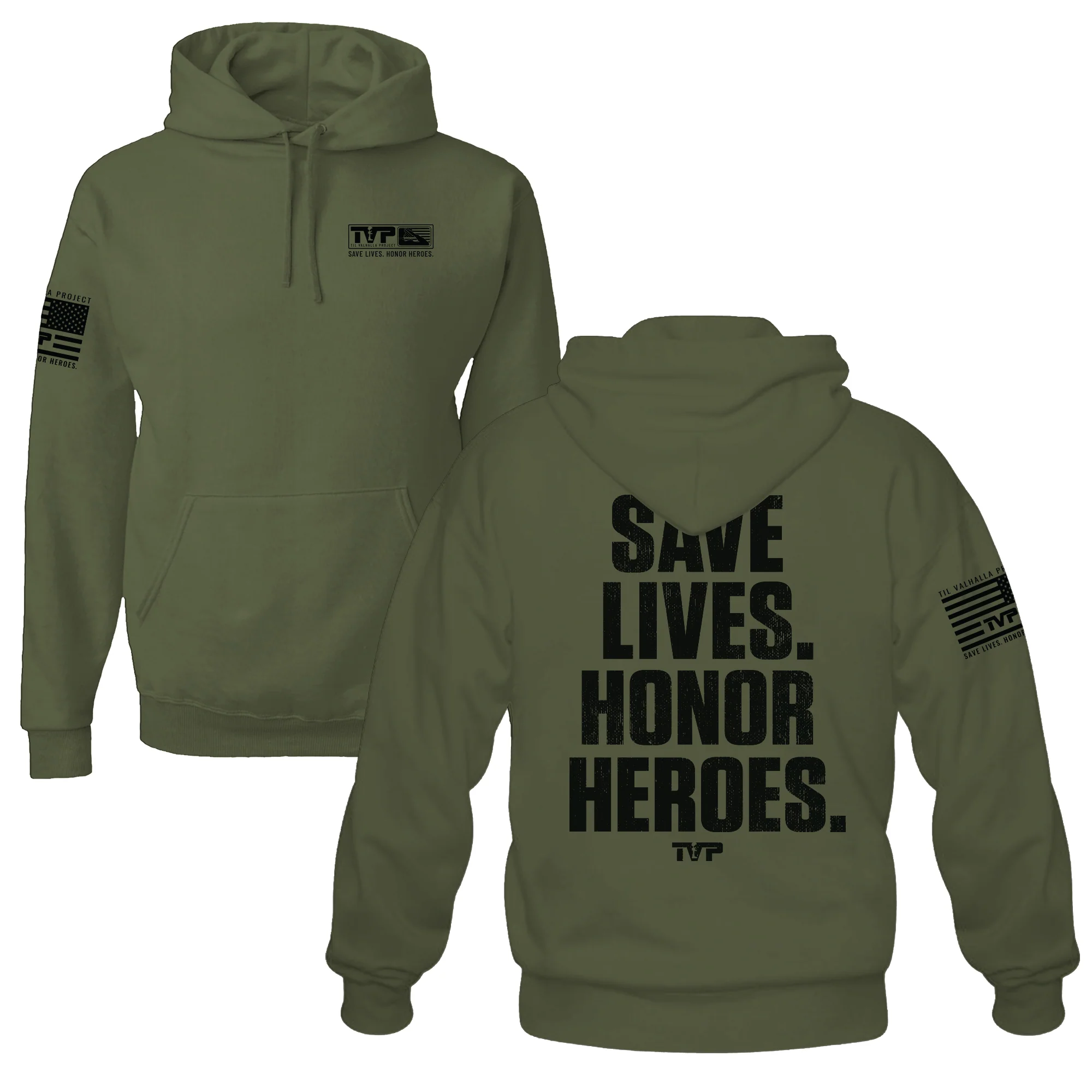 Save Lives. Honor Heroes. - Hoodie - Image 2