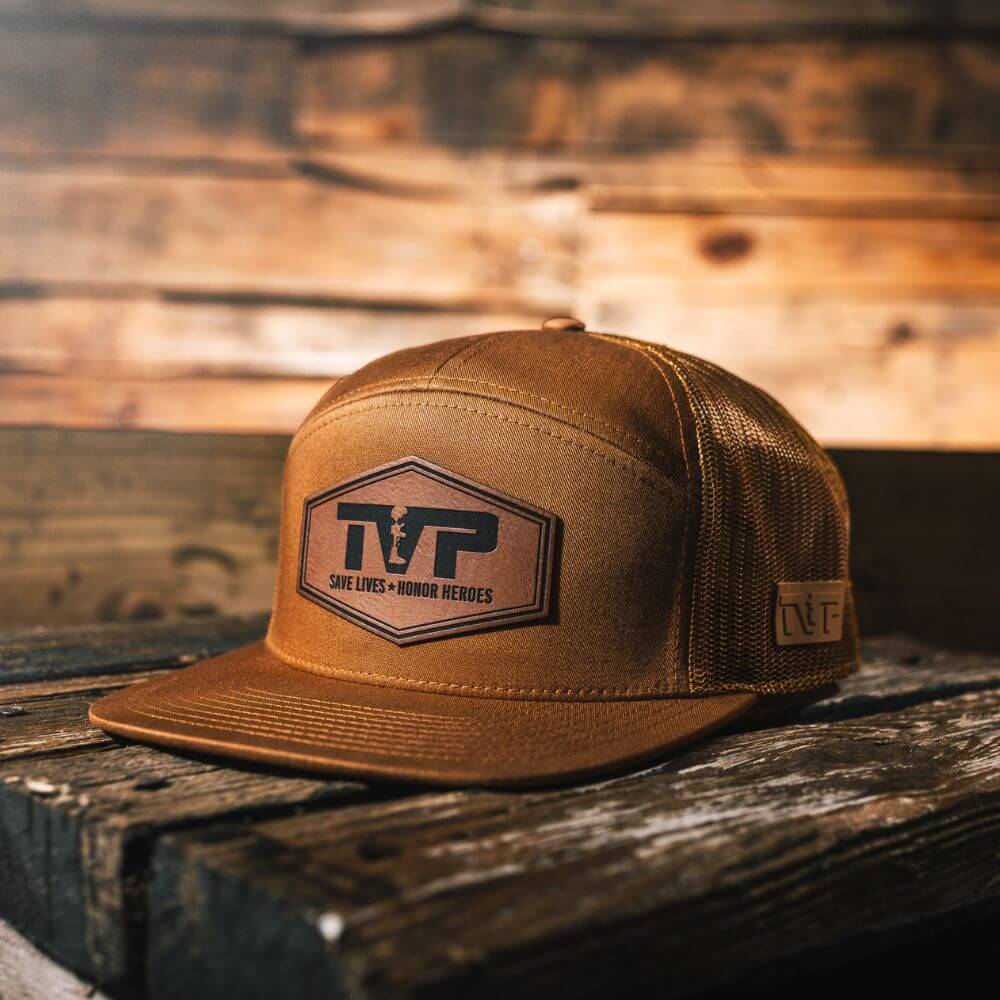 T.V.P. Leather Hex Flat 7 Panel Trucker - Image 12