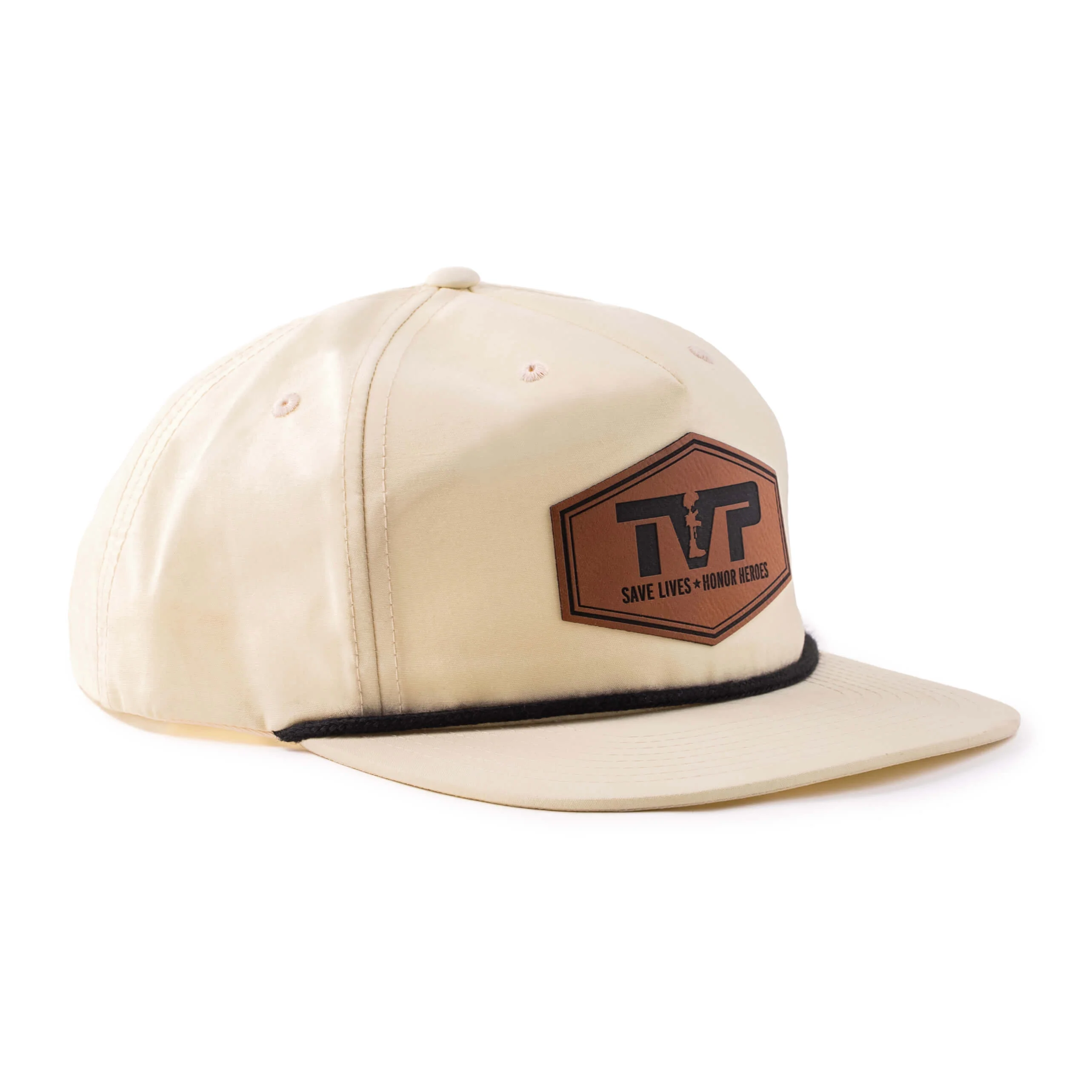 T.V.P. Leather Hex Unstructured Rope Snapback - Image 3